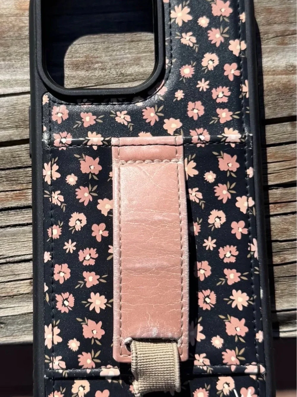Pink Floral Hand Strap Phone Case - Walli